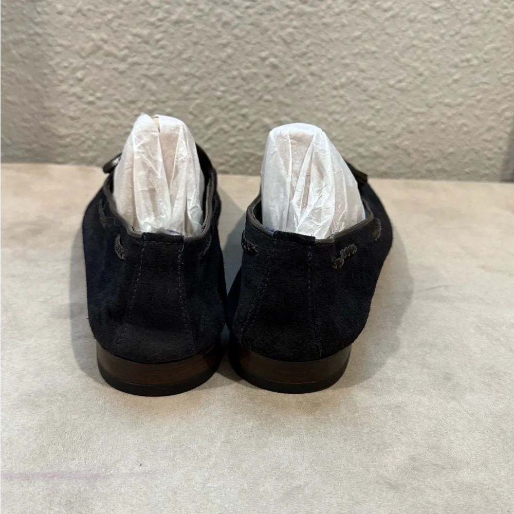 Zara‎ Men's Dark Gray Suede Loafers/moccasins  with Tassels Size 7/40